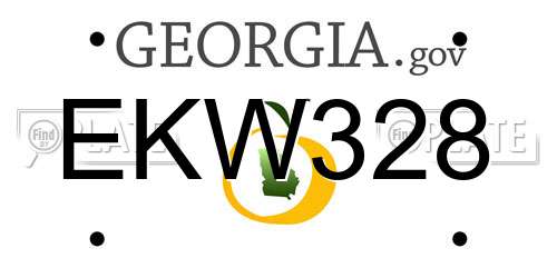 EKW328 Georgia License Plate