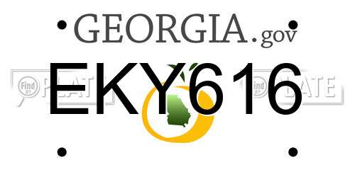 EKY616 Georgia License Plate