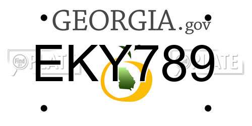 EKY789 Georgia License Plate