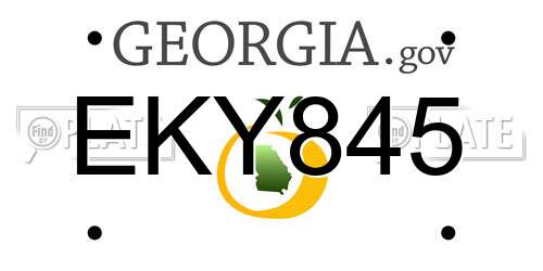 EKY845 Georgia License Plate