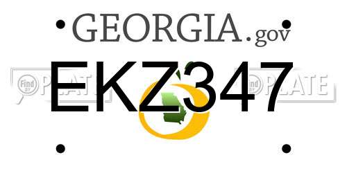 EKZ347 Georgia License Plate