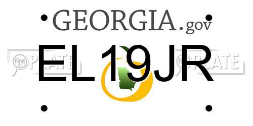 EL19JR Georgia License Plate