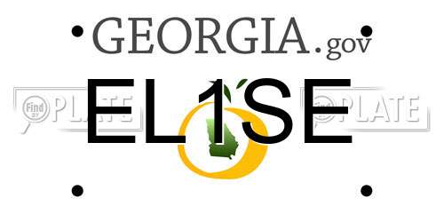 EL1SE Georgia License Plate