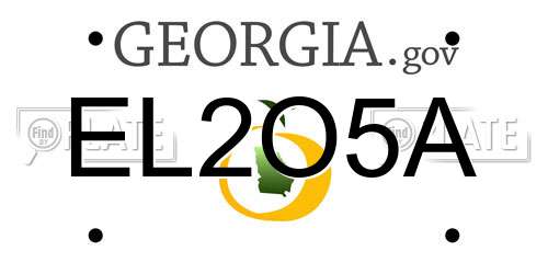 EL2O5A Georgia License Plate