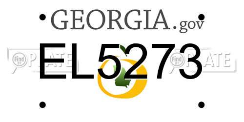 EL5273 Georgia License Plate