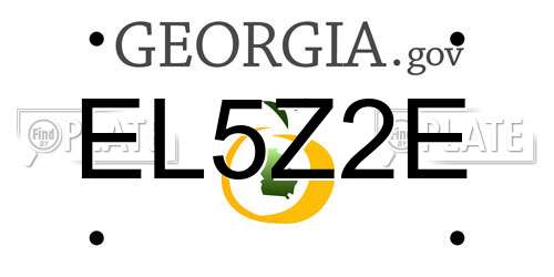 EL5Z2E Georgia License Plate