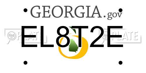 EL8T2E Georgia License Plate