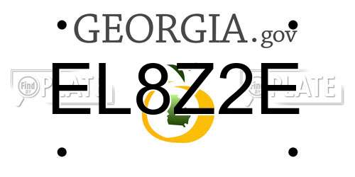 EL8Z2E Georgia License Plate