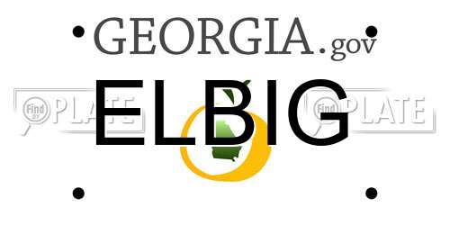 ELBIG Georgia License Plate