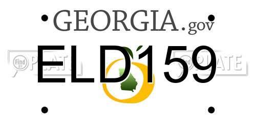 ELD159 Georgia License Plate