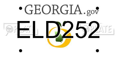 ELD252 Georgia License Plate