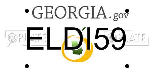 ELDI59 Georgia License Plate