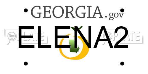 ELENA2 Georgia License Plate
