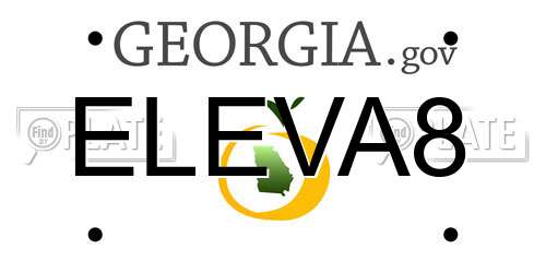 ELEVA8 Georgia License Plate