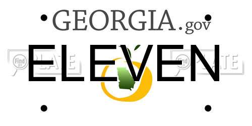 ELEVEN Georgia License Plate