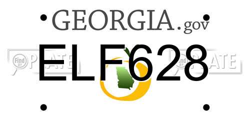 ELF628 Georgia License Plate