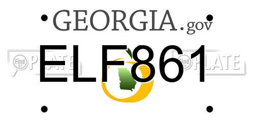ELF861 Georgia License Plate