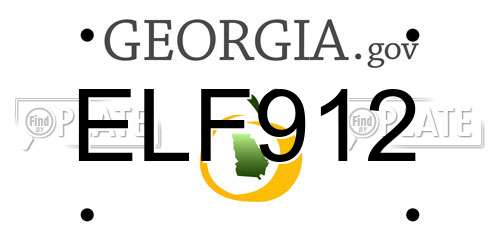 ELF912 Georgia License Plate