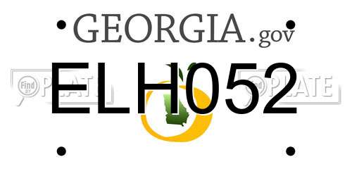 ELH052 Georgia License Plate