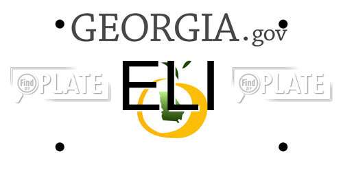 ELI Georgia License Plate