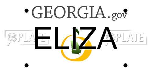 ELIZA Georgia License Plate