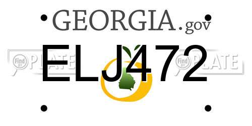ELJ472 Georgia License Plate