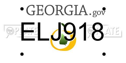 ELJ918 Georgia License Plate