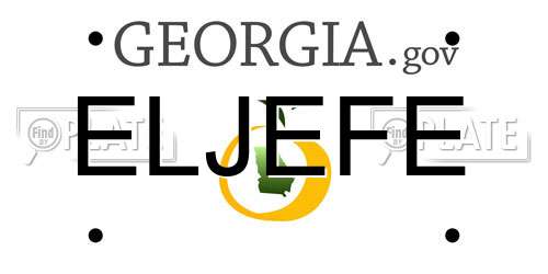 ELJEFE Georgia License Plate