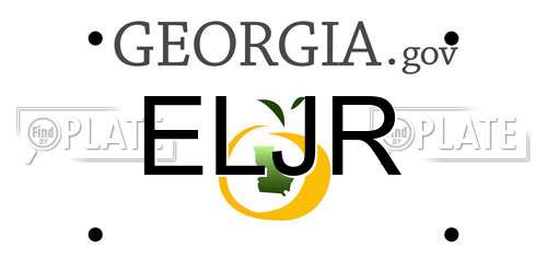 ELJR Georgia License Plate