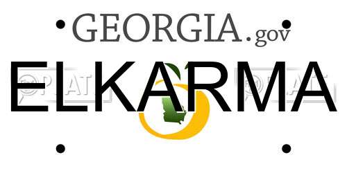 ELKARMA Georgia License Plate