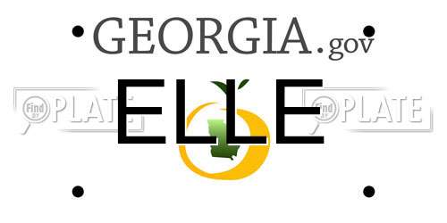 ELLE Georgia License Plate