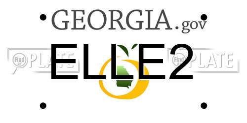 ELLE2 Georgia License Plate