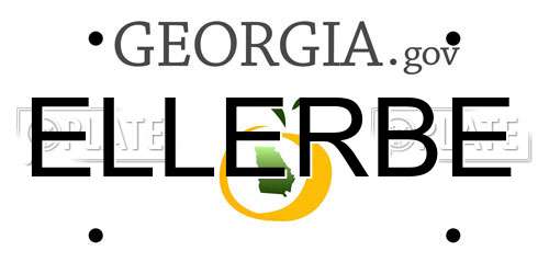 ELLERBE Georgia License Plate