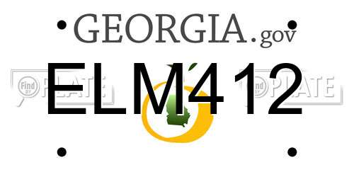 ELM412 Georgia License Plate