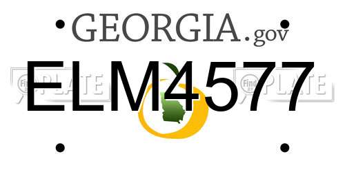 ELM4577 Georgia License Plate