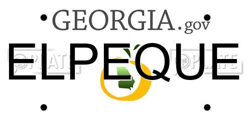 ELPEQUE Georgia License Plate