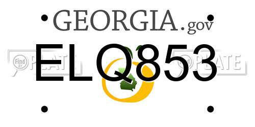 ELQ853 Georgia License Plate