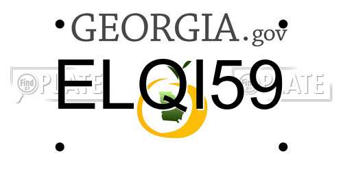 ELQI59 Georgia License Plate