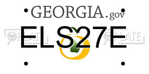 ELS27E Georgia License Plate