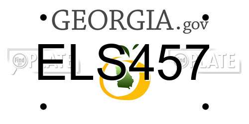 ELS457 Georgia License Plate