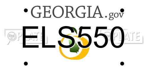 ELS550 Georgia License Plate