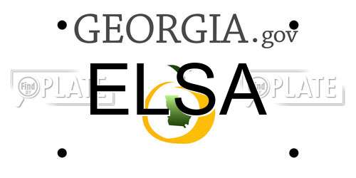 ELSA Georgia License Plate