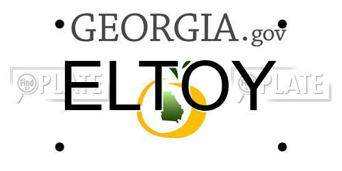 ELTOY Georgia License Plate