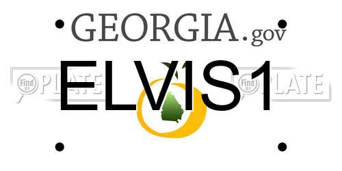 ELVIS1 Georgia License Plate