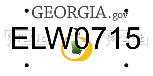 ELW0715 Georgia License Plate
