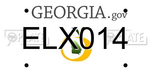ELX014 Georgia License Plate