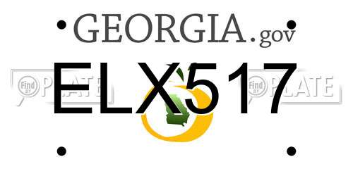 ELX517 Georgia License Plate
