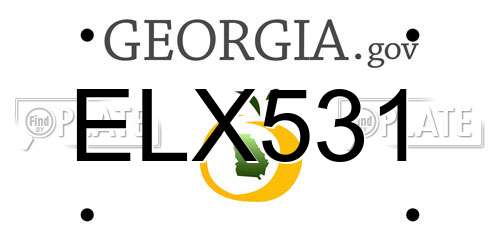 ELX531 Georgia License Plate