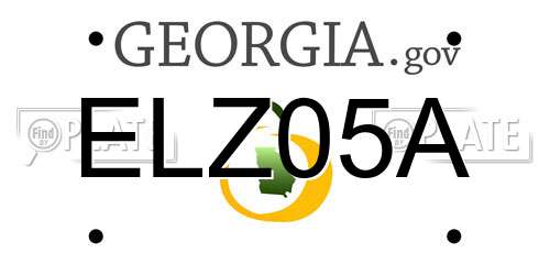 ELZ05A Georgia License Plate
