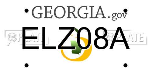 ELZ08A Georgia License Plate
